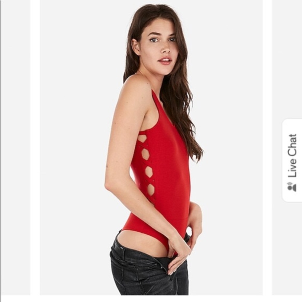 Olivia Culpo red bodysuit
